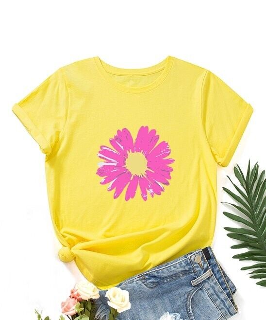 Teedino Yellow Daisy Tee Size 3XL