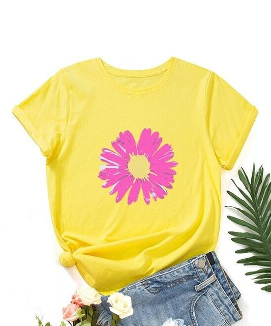 Teedino Yellow Daisy Tee Size 3XL