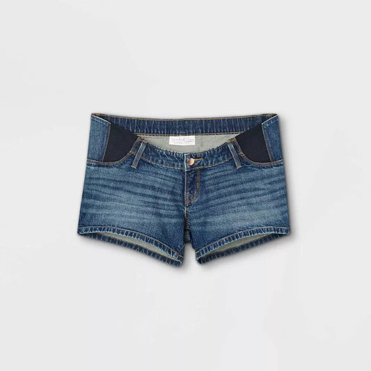 Under Belly Midi Maternity Jean Shorts - Isabel Maternity dark jeans shorts 12