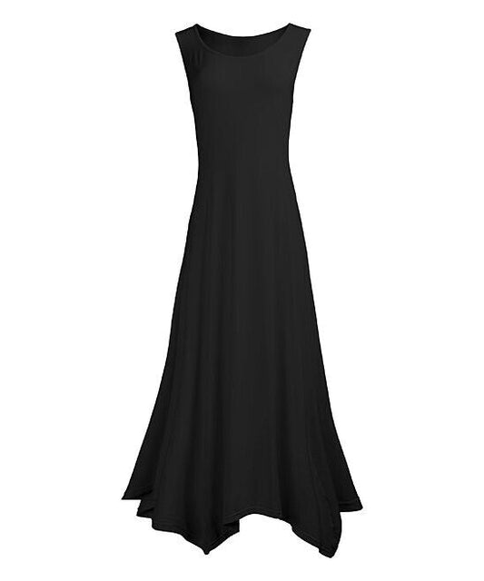 Lily Black Sleeveless Handkerchief Maxi Dress Size 2X/20W