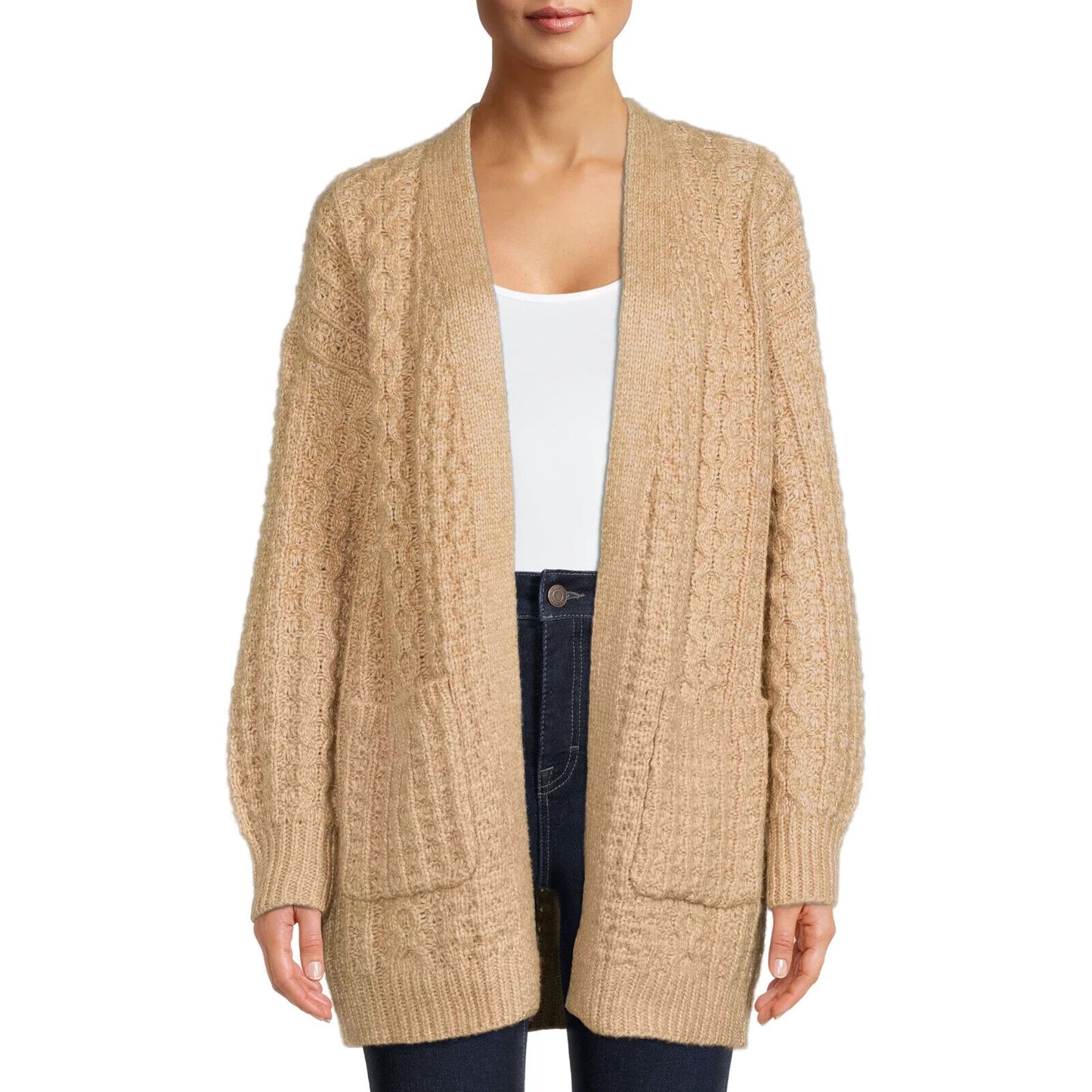 Time and Tru Women's Fashion Cable Cardigan XXL
