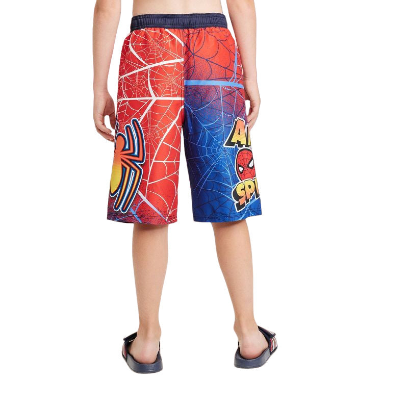 Boys Marvel Spider Man Swim Shorts Navy Blue Size S