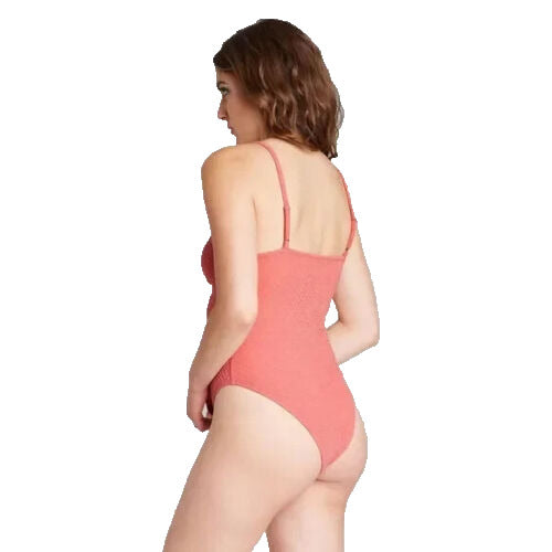 Women's Spaghetti Strap Cut Out Bodysuit - Wild Fable Coral Pink M