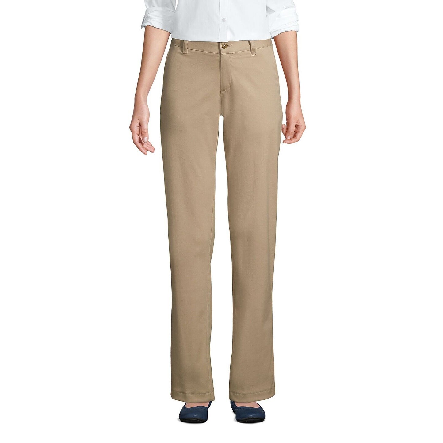 Women's Plain Front Stretch Chino Pants size 0