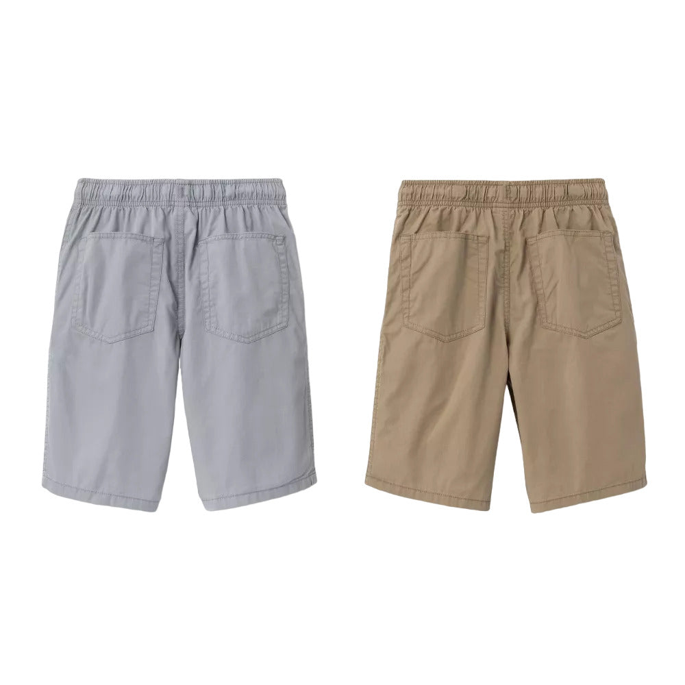 Boys 2pk Pull On Woven Shorts Cat & Jack Light Khaki/Gray Husky Size XL