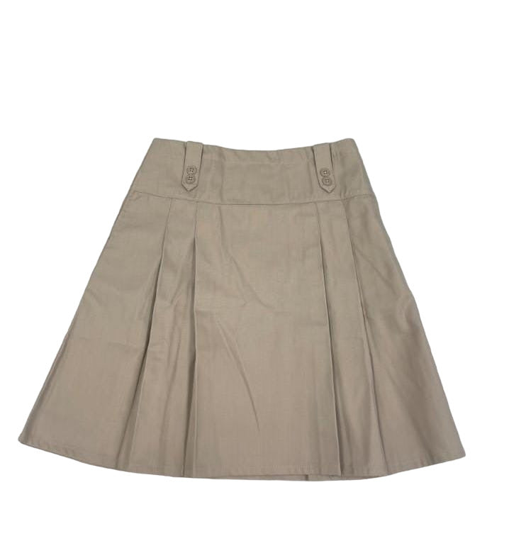 School Uniform Big Girls Poly Cotton Solid Top Of Knee Skirt Size 14