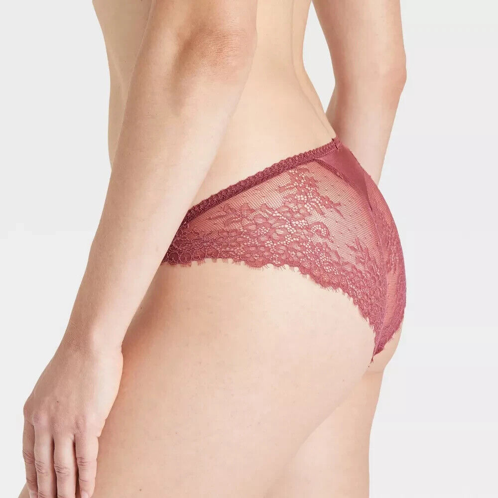 Women's Lace Cheeky Underwear Auden Rubine XS