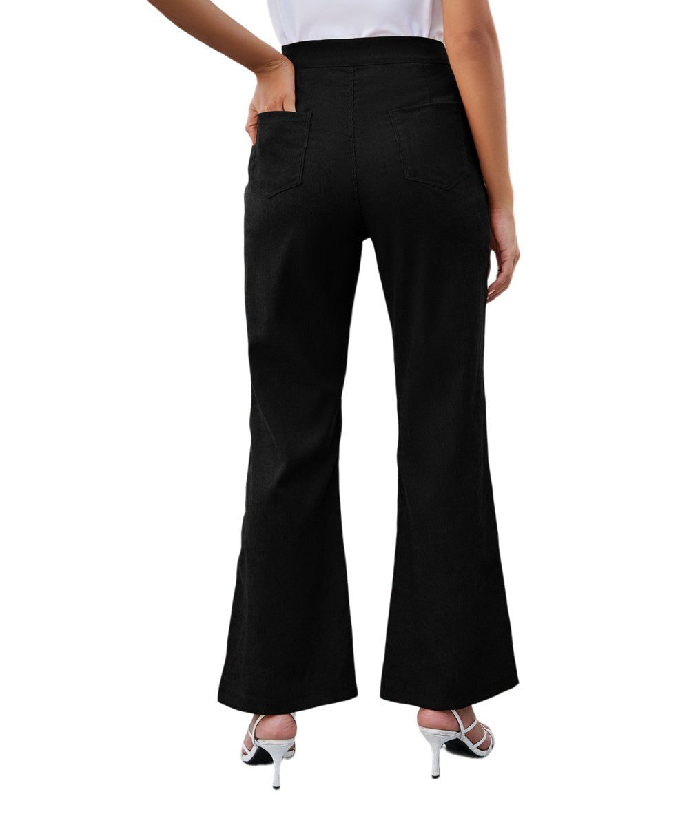 Pantalon Black High Rise Flare Pants Women Size XL
