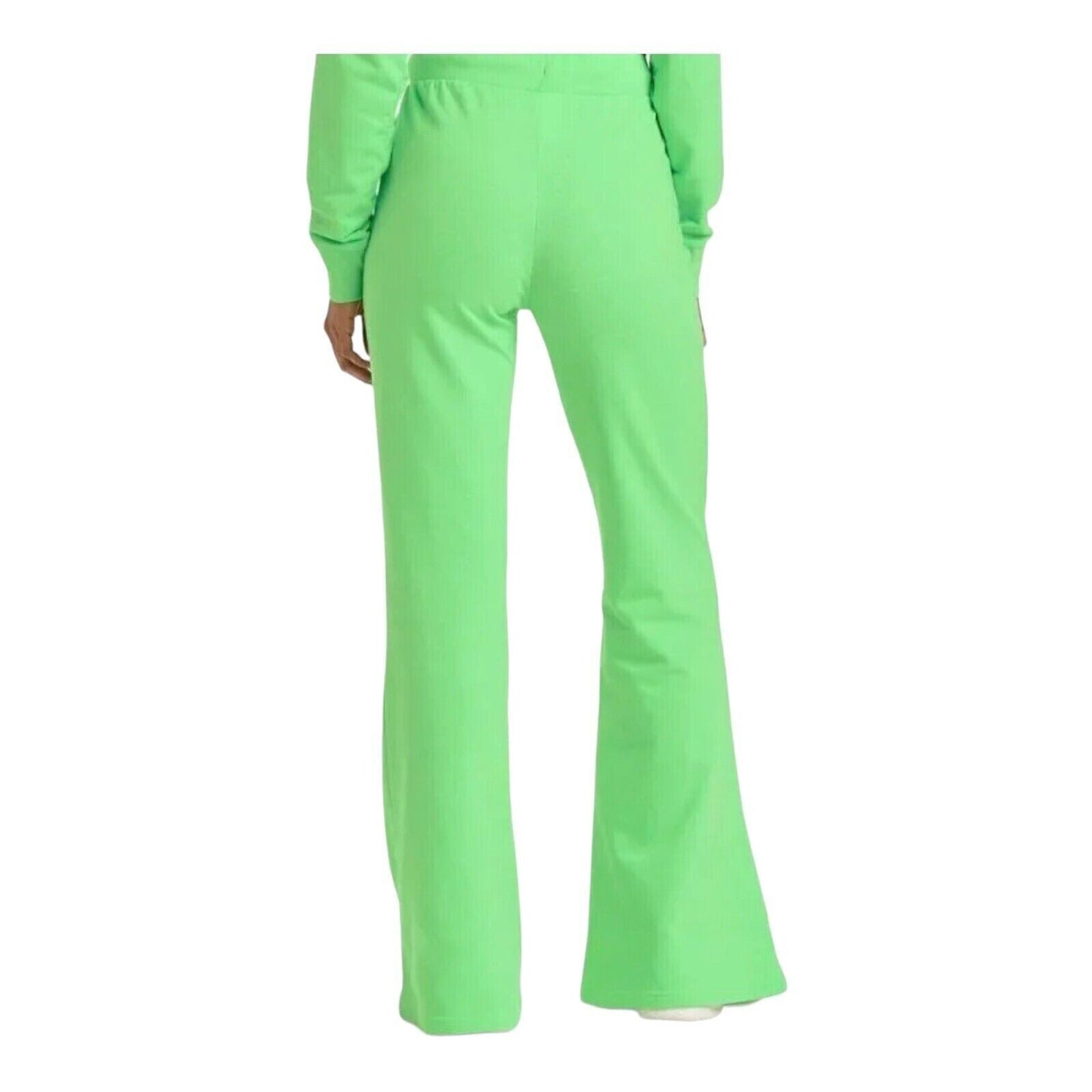 Women's St. Patrick's Day Baby Yoda Wide Leg Graphic Pants Green XL
