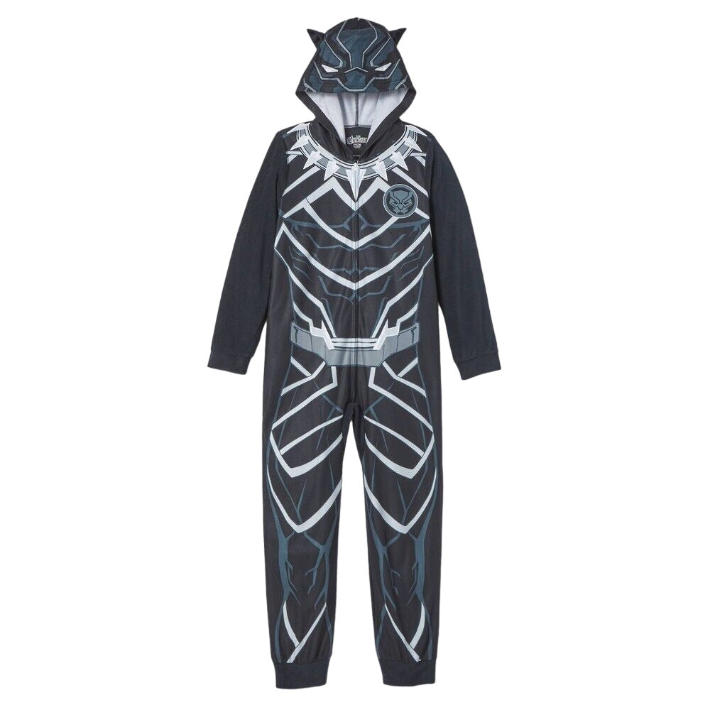 Boys Marvel Black Panther Blanket Sleeper Black Size XS