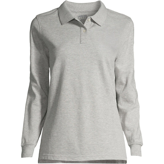 Women's Long Sleeve Mesh Polo Shirt Size S