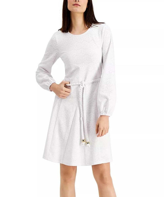 Michael Kors | White Tie-Waist A-Line Dress Size 2XL