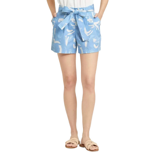 Women's High-Rise Pleat Front Shorts A New Day Blue 2