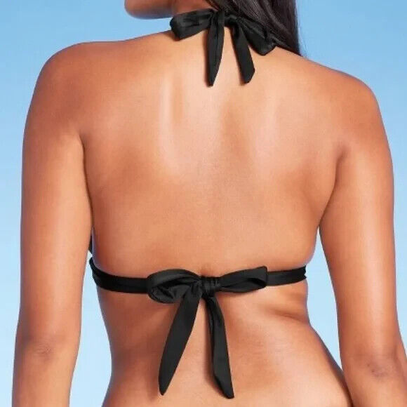 Women's Crochet Detail Bikini Top Kona Sol Black M
