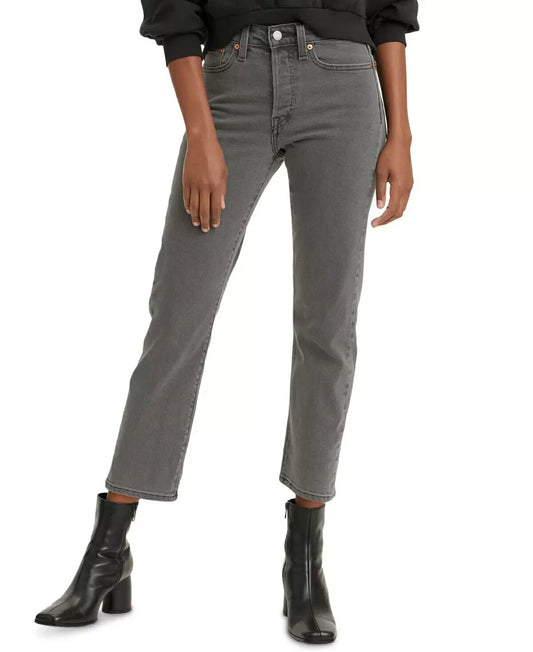 Levi's Women's High-Rise Wedgie Straight Cropped Jeans - Cosmic Comet 30
