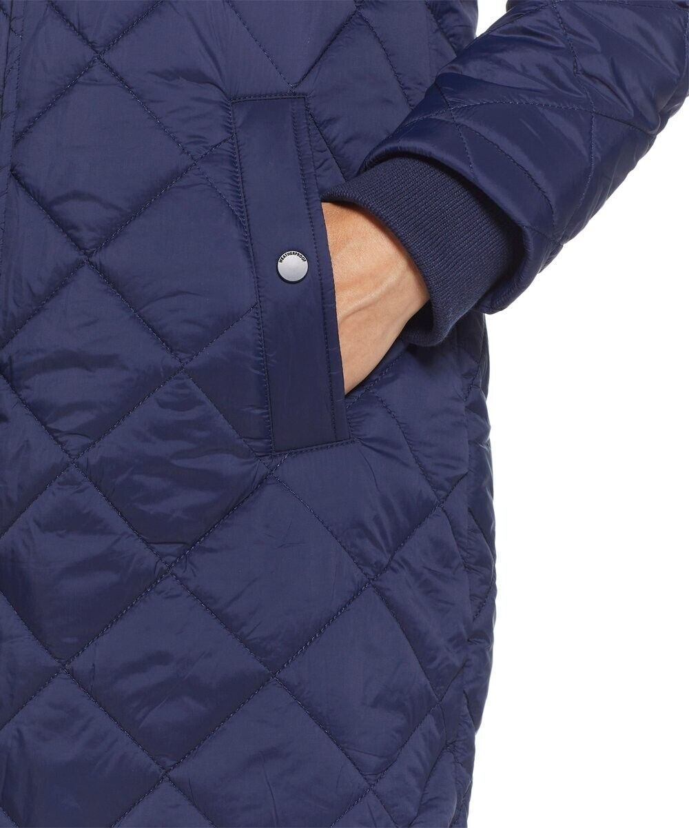 Weatherproof Navy Quilted Parka Size L