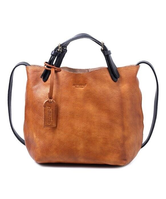 Old Trend Chestnut Dip-Dye Leather Mini Tote Size one