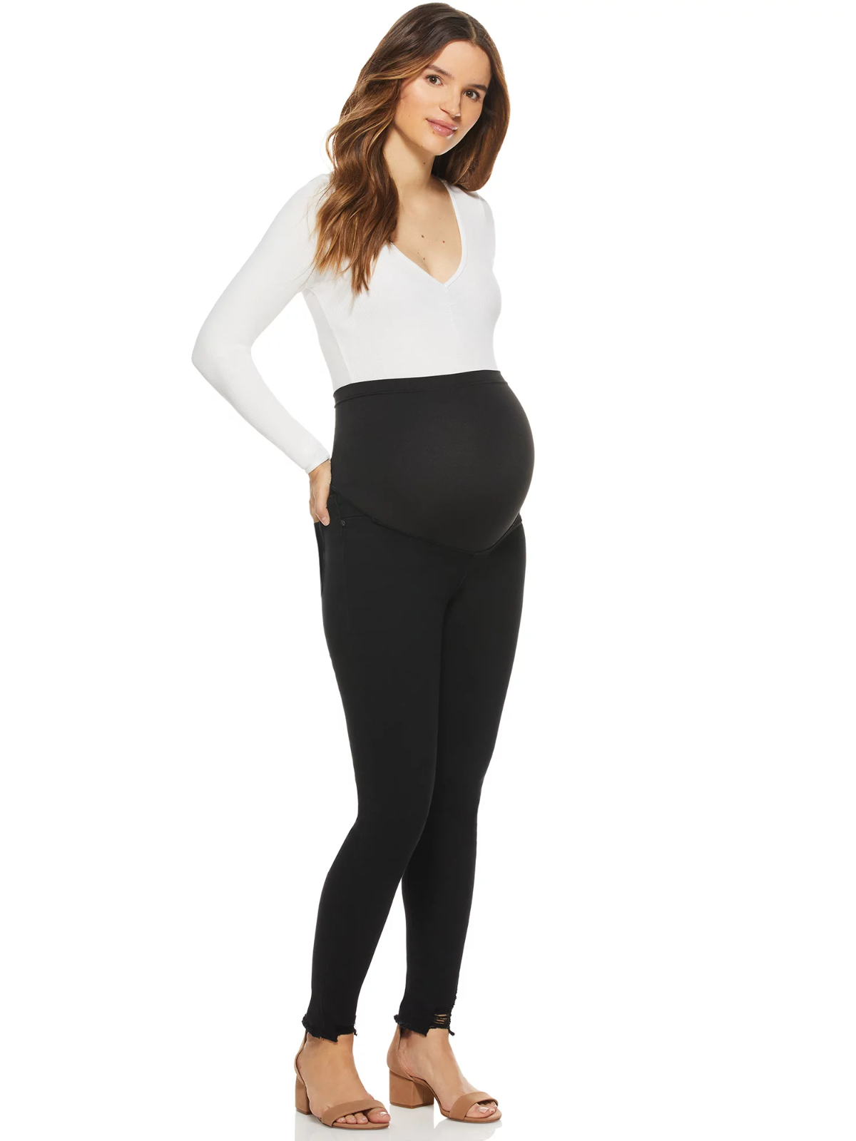 Sofia Jeans by Sofia Vergara Women's Maternity Rosa Curvy Jeans with Full Belly
