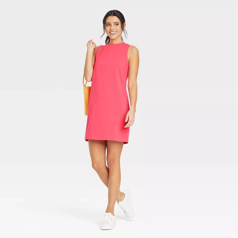 Women's Knit Tank Dress A New Day Coral Pink Size XXL