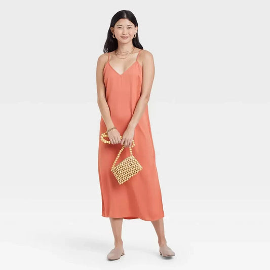 Women's Slip Dress - A New Day Orange M