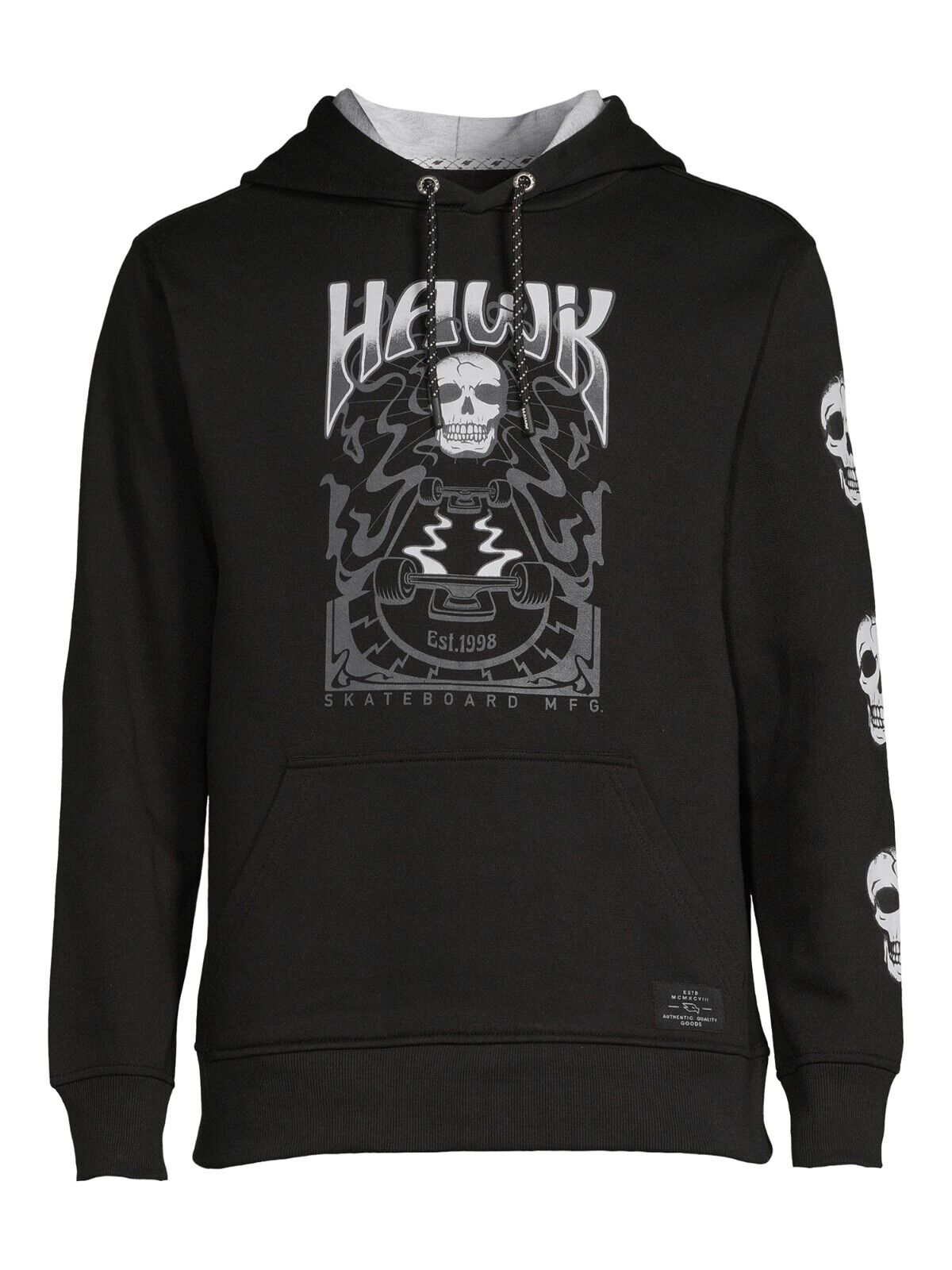 Tony Hawk Men’s Skulls Fleece Hoodie Sweatshirt, Clothing Size: M