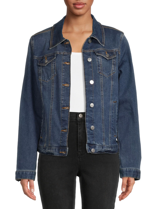 Time and Tru Women's Denim Jacket, Clothing Size: M 8-10