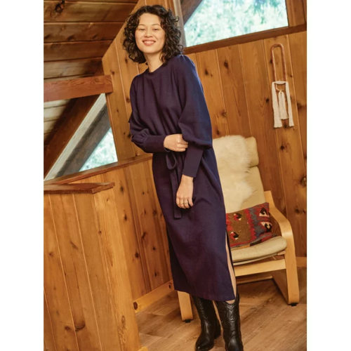 The Get Women's Knit Midi Dress with Long Sleeves, Size M